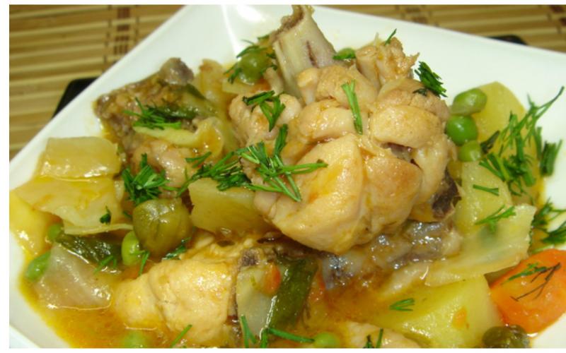 Vegetable stew with chicken breast recipe