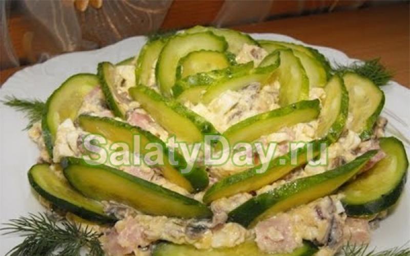 Prince salad with beef Salad with ham and cheese